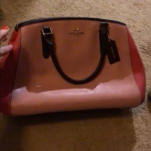Coach two toned pink bag